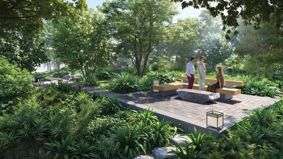 The Forest resting space, artist's impression