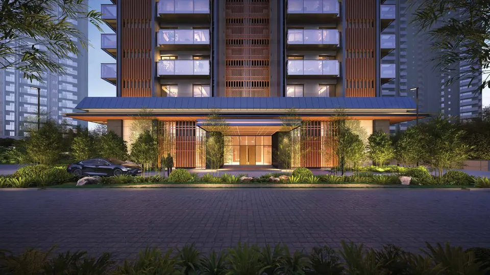 Drop-off at The Forest Reserve A at night, artist's impression